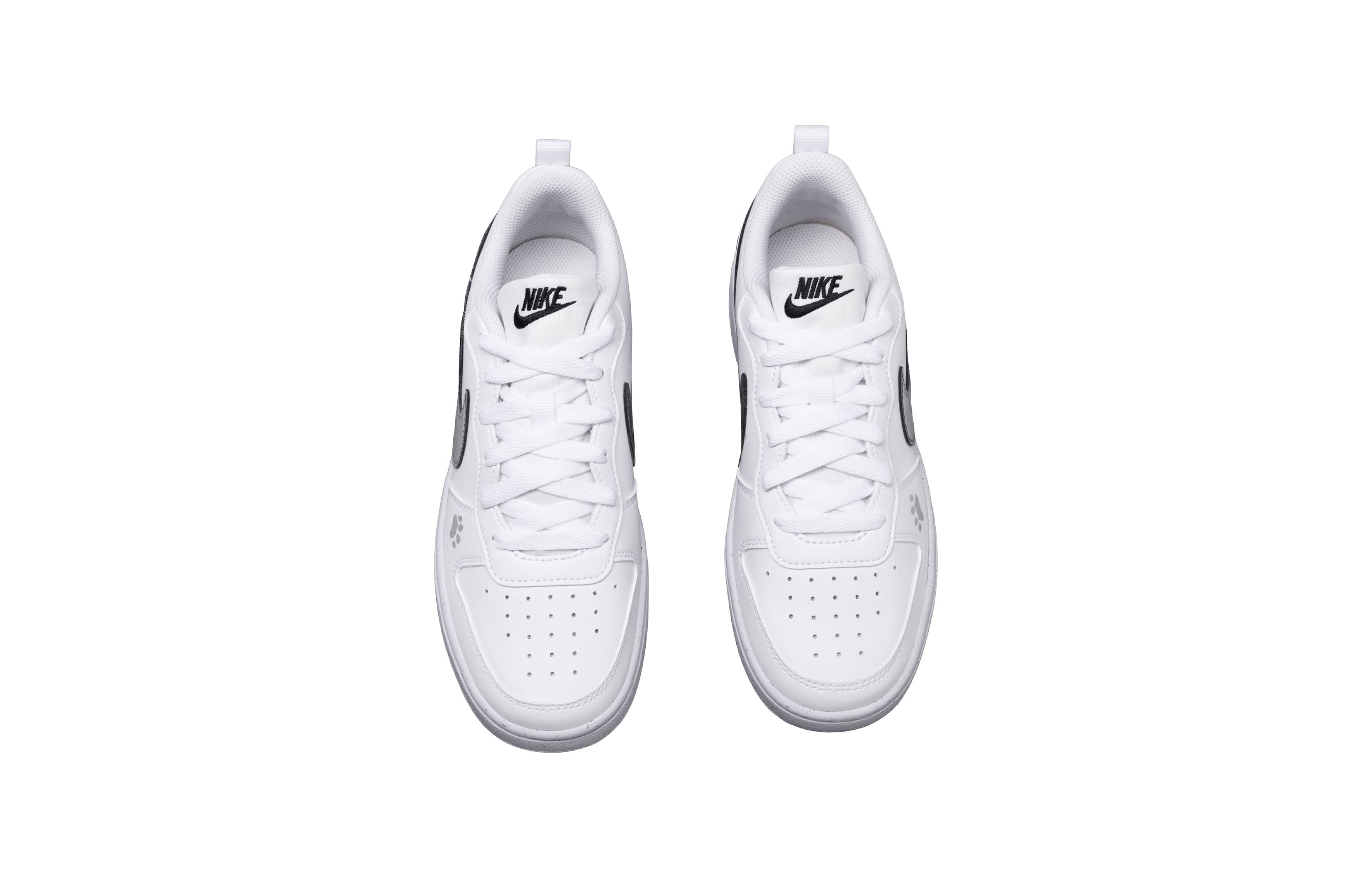 Детские низкие кроссовки для скейтбординга Court Borough, серебристые Nike, Etch — фото 4