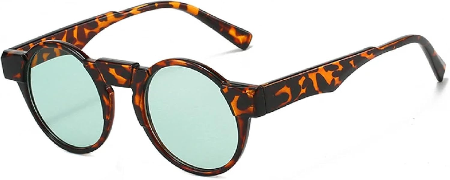 

Солнцезащитные очки с защитой от УФ-излучения UV400 для женщин и мужчин | Маленькие круглые, конфетные, в стиле панк | для занятий спортом на открытом воздухе DSVIGF, Leopard Green