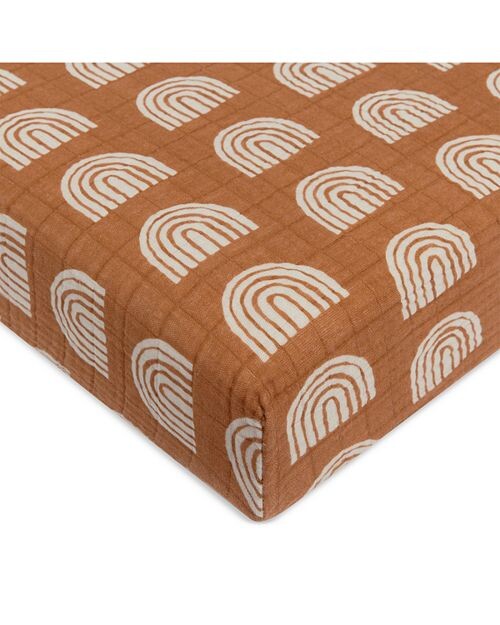 

Простыня для детской кроватки из сертифицированного GOTS органического муслинового хлопка Babyletto, цвет Multi