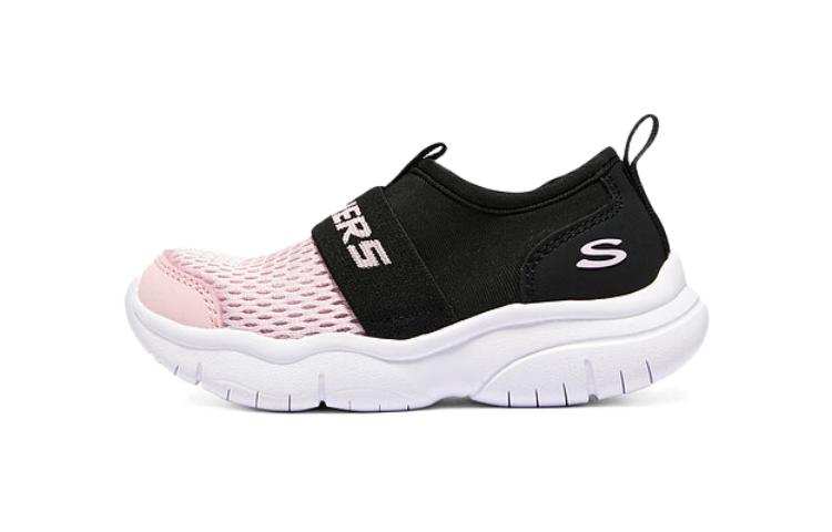 

Skechers Износостойкие низкие детские туфли черного и розового цвета для младенцев и малышей
