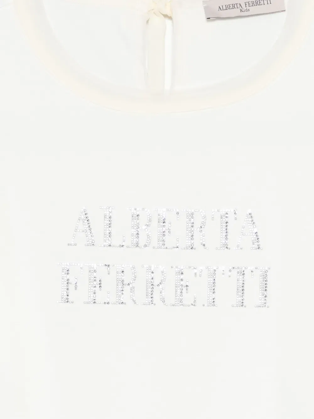 Футболка с декоративным галстуком Alberta Ferretti Kids, белый — фото 3