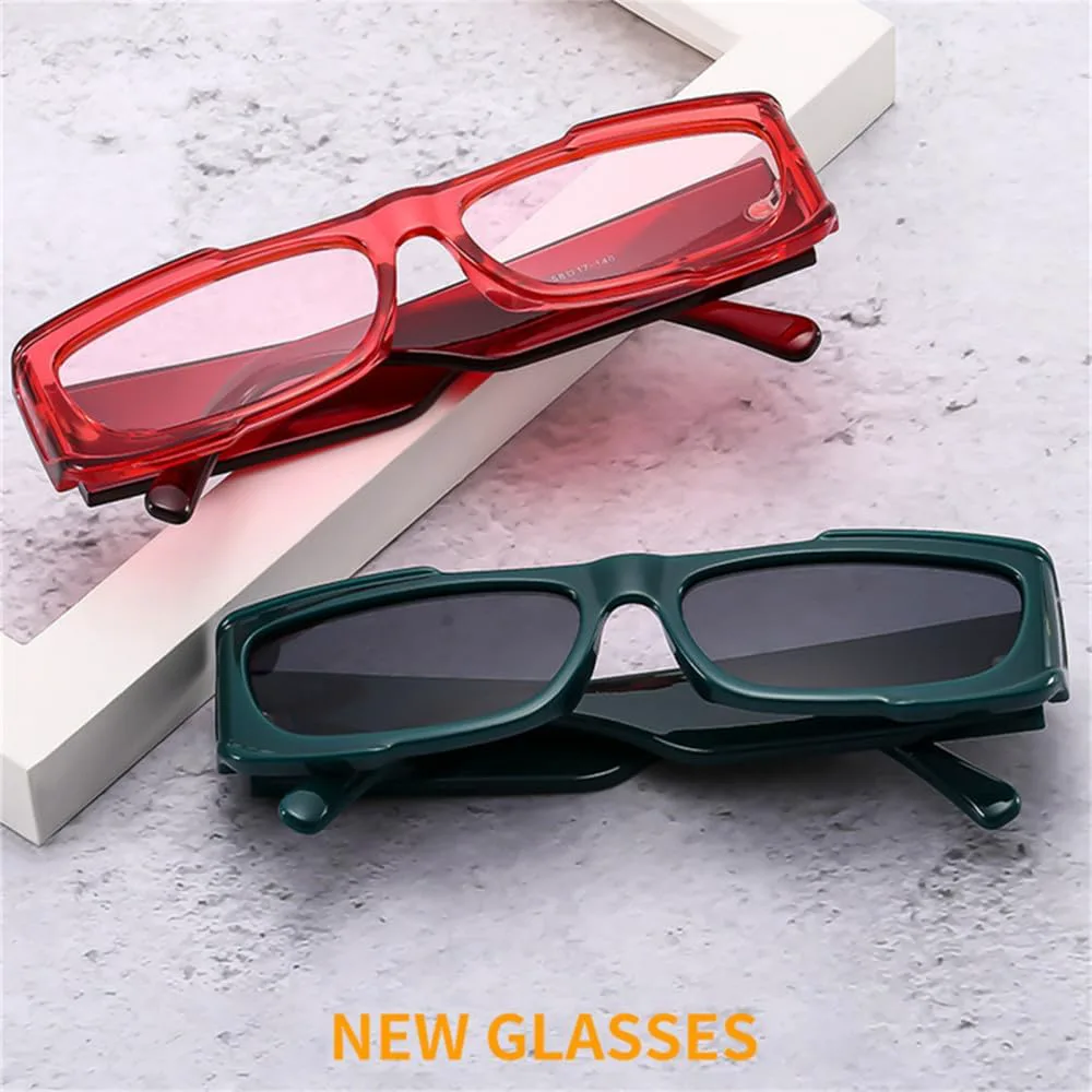 

Женские солнцезащитные очки прямоугольной формы, фиолетовые, двухцветные, ретро-градиентные, защита от УФ-излучения UV400, мужские солнцезащитные очки VFDHN, 7