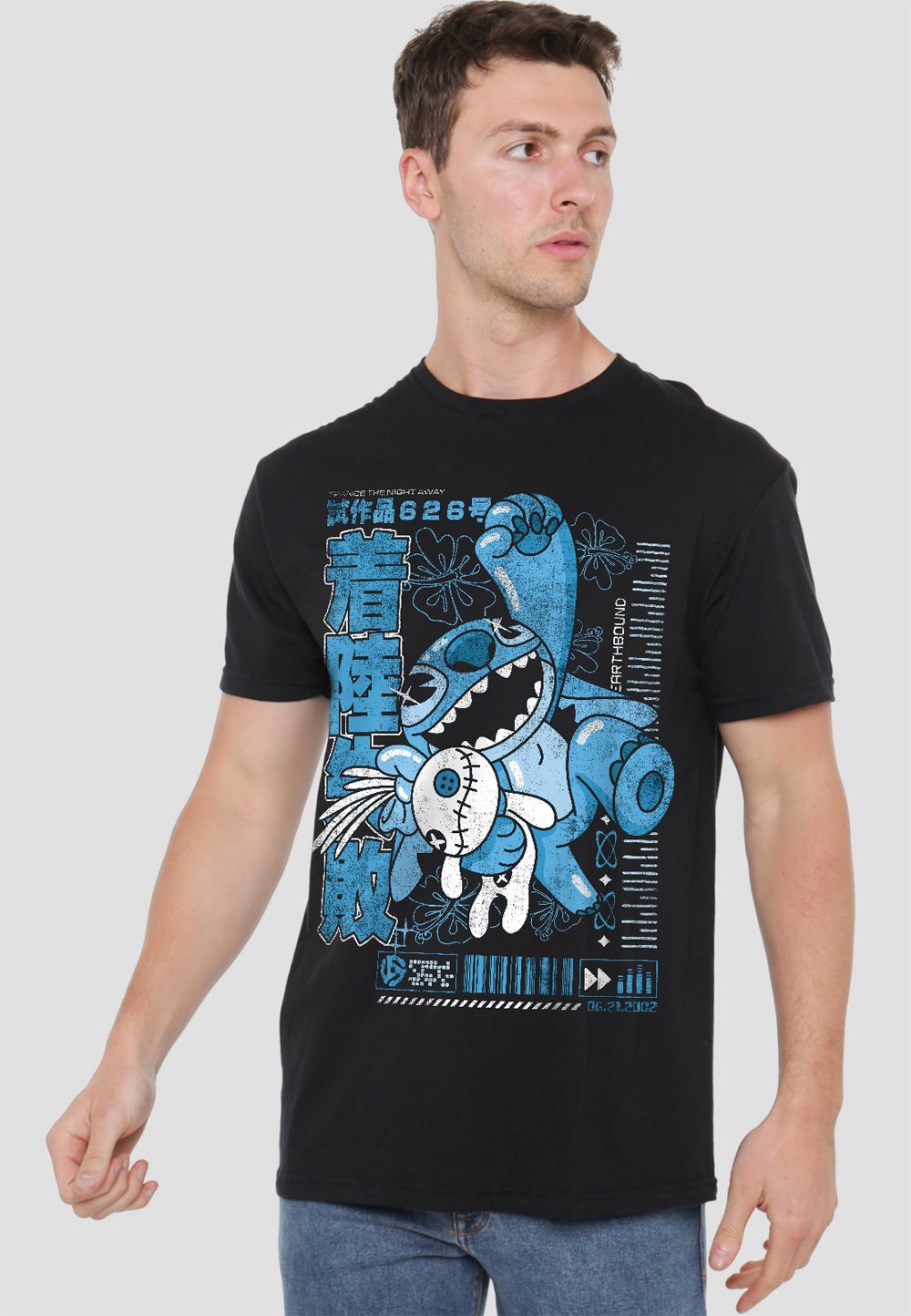 

Футболка с принтом LILO STITCH MANGA JUMP Disney, черный