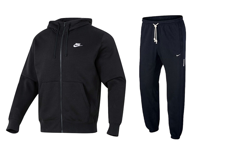 Повседневная спортивная одежда Мужская черная Nike, Черный+Черный — фото 2