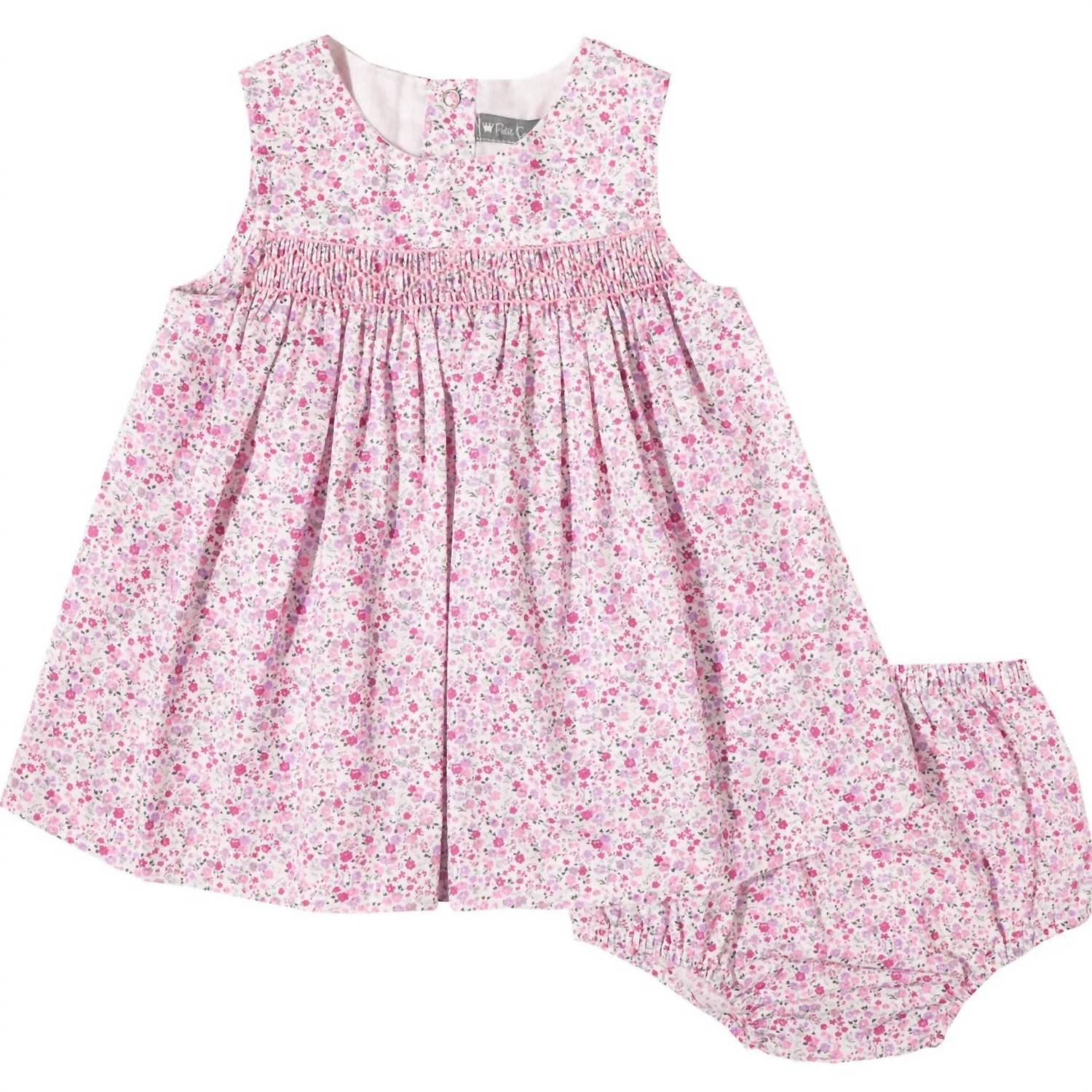 

Платье Liberty для девочек в сборку, розового цвета Petit Confection