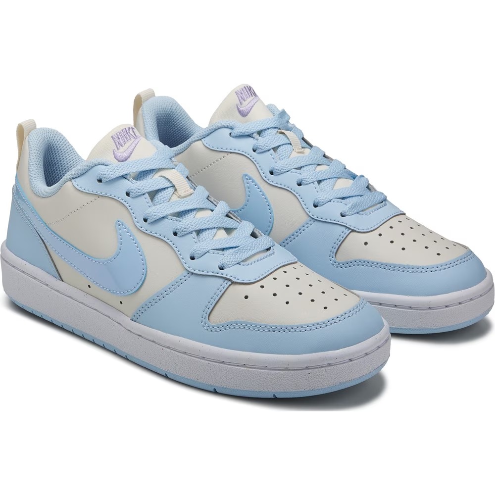 

Детские кроссовки низкие Court Borough Recraft Low Top Sneaker Big Kid Nike, blue/irridescent