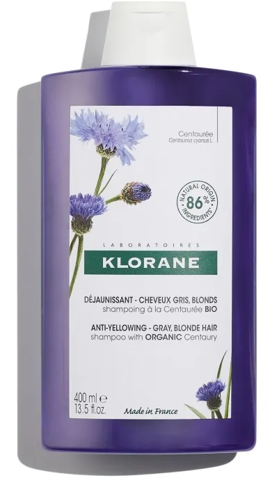 

Klorane Шампунь Centaurea 400 мл Очищающее, против желтизны, питательное
