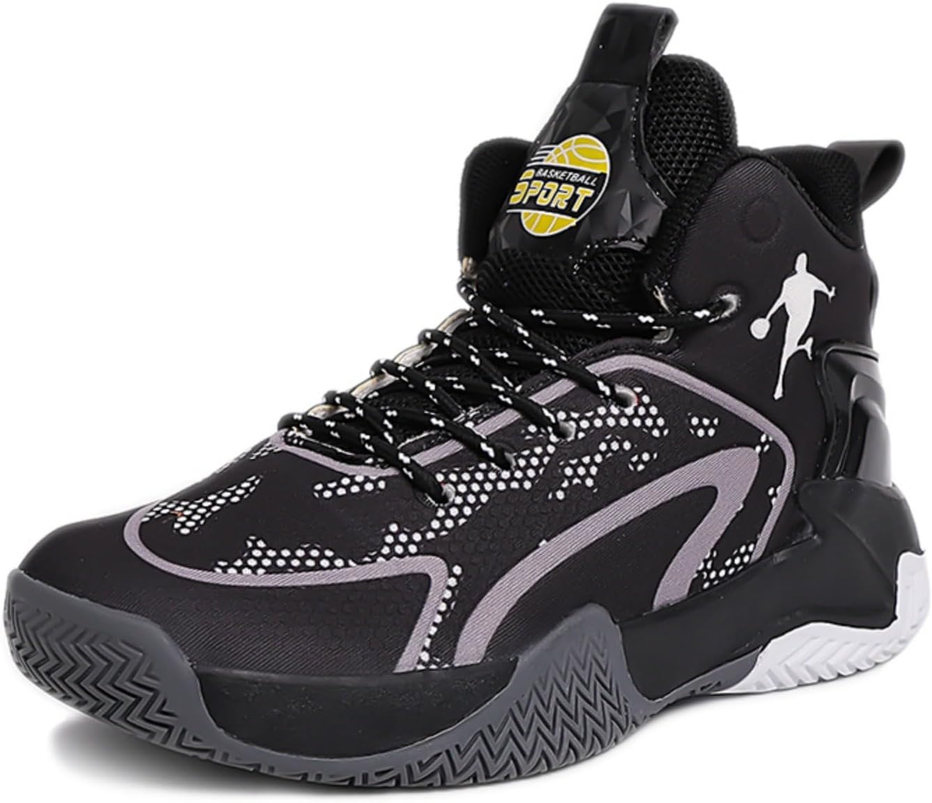 

Противоскользящие и износостойкие детские баскетбольные кроссовки Ucilxi, черный