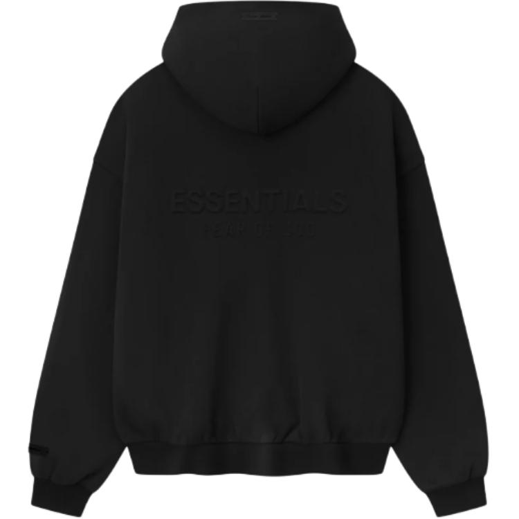 Толстовка с капюшоном на молнии из плотного флиса Fear Of God Essentials, черный — фото 2