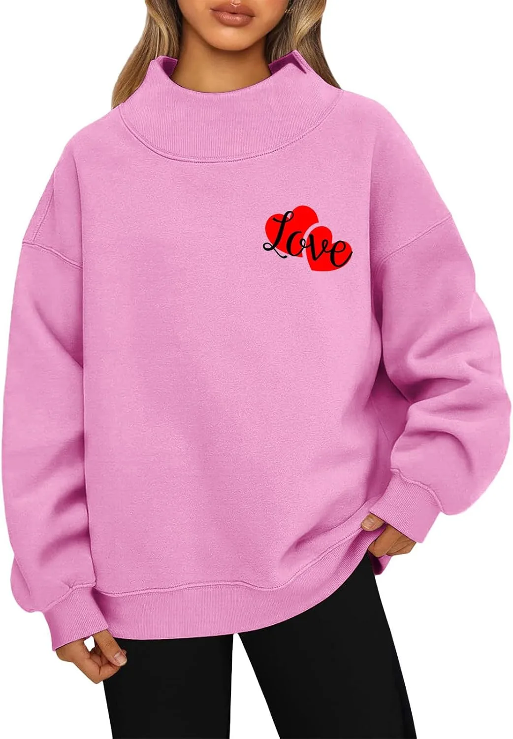 

Свитшот женский Valentine's Day с принтом в виде сердца