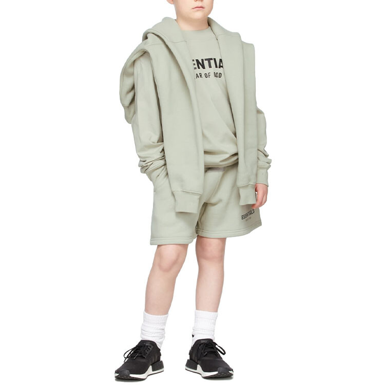Детская футболка Fear Of God Essentials, зеленый — фото 3