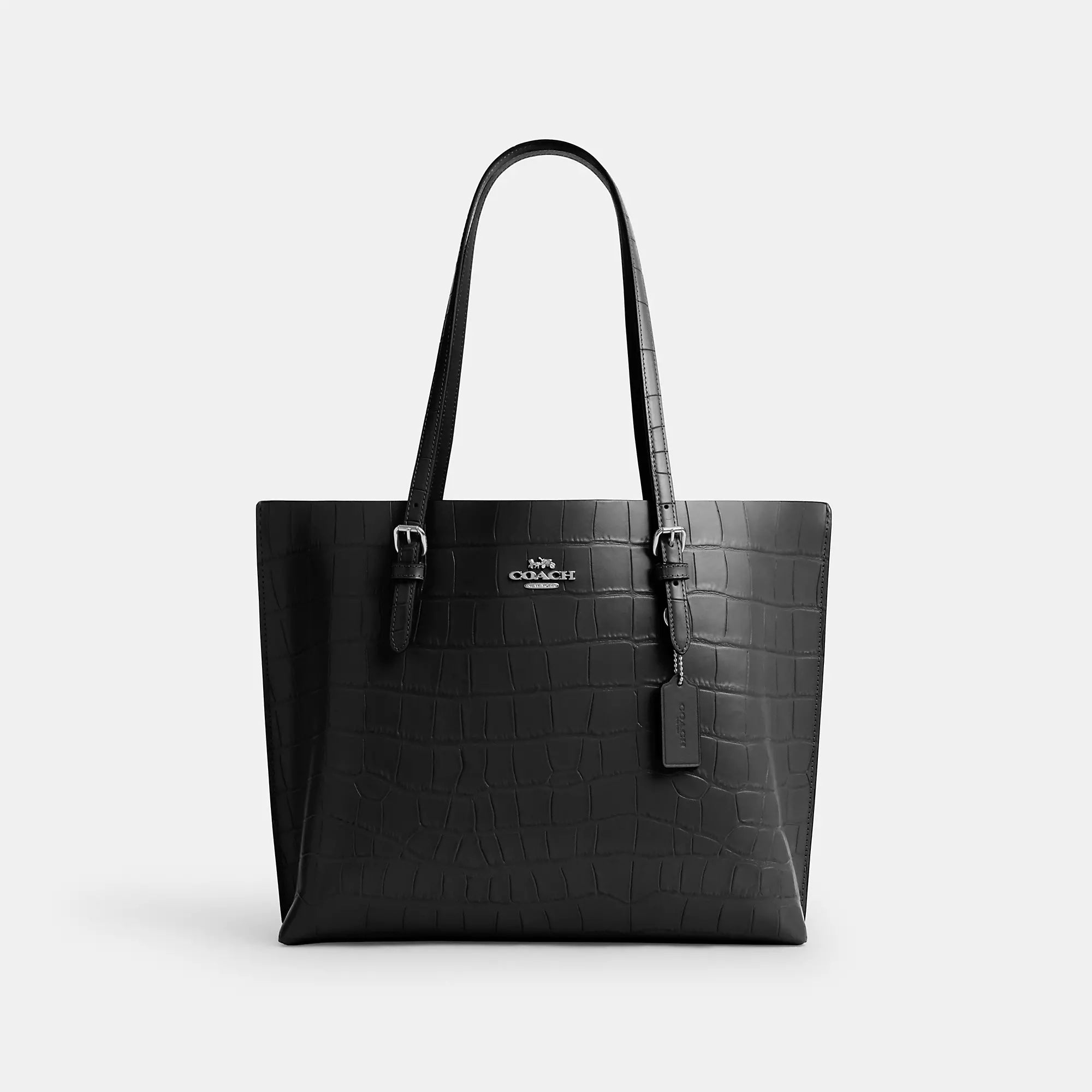

Сумка-тоут Mollie от Coach Outlet, серебряный/черный