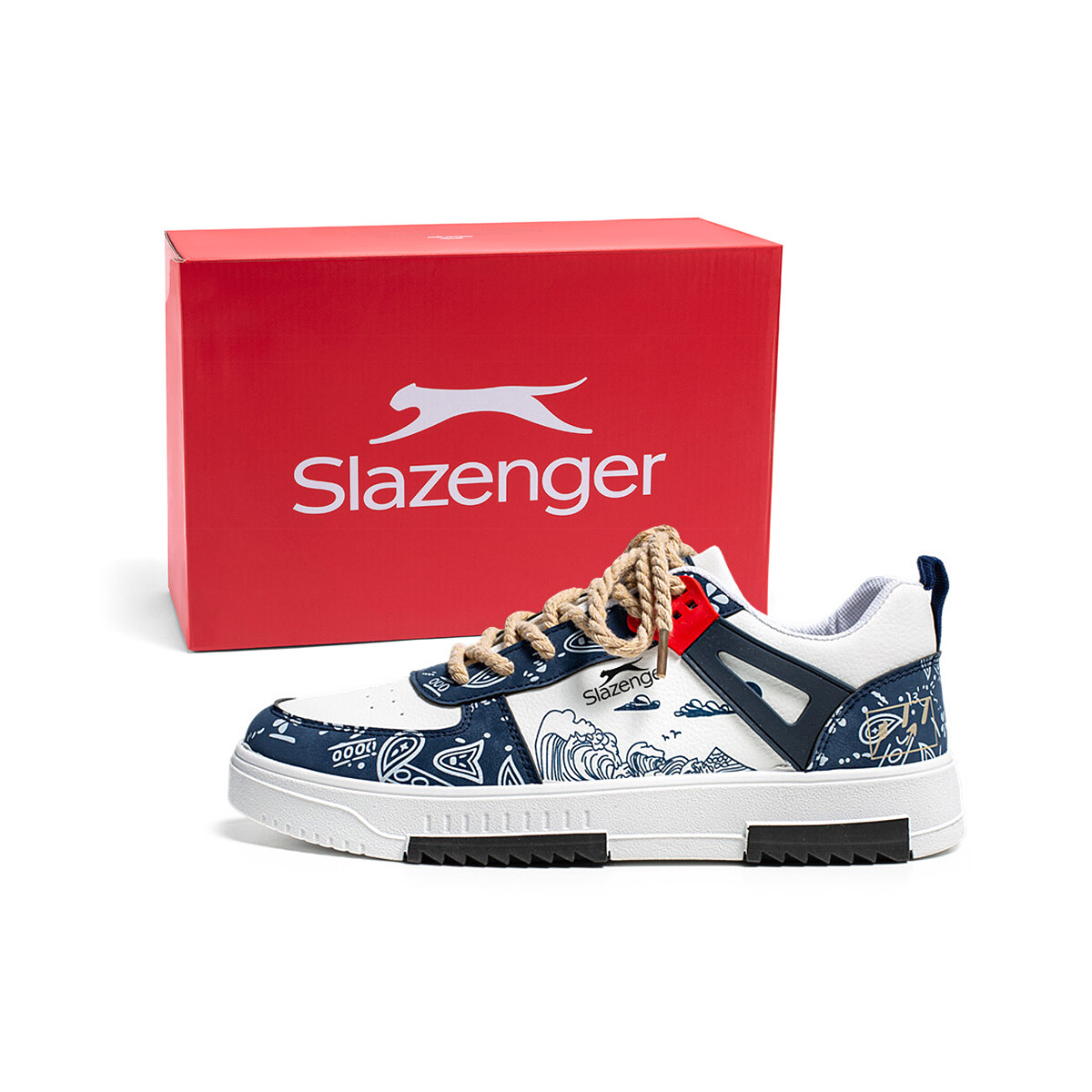 

Кроссовки Slazenger Skateboarding Shoes Unisex Low-top, белый/синий