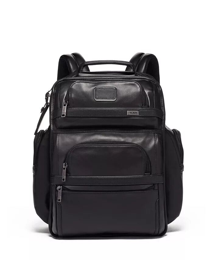 

Кожаный короткий рюкзак Alpha 3 Tumi, черный