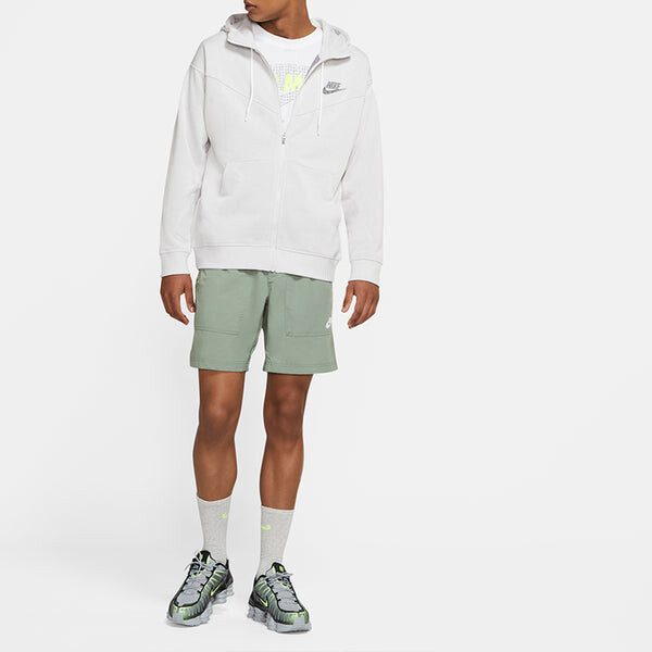 Толстовка Nike Sportswear Logo Zipper Gray White Graywhite, белый — фото 3