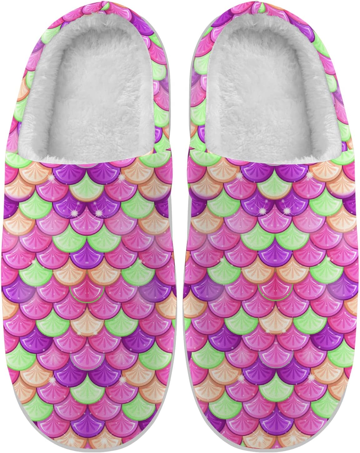 

Женские домашние тапочки-русалки для девочек, с противоскользящей подошвой и эффектом памяти, зимние домашние тапочки, подарок для мужчин Ciadoon, фиолетовый/розовый