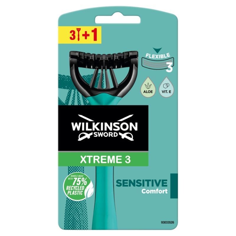 

Wilkinson Xtreme3 Sensitive бритва для мужчин, 4 шт.
