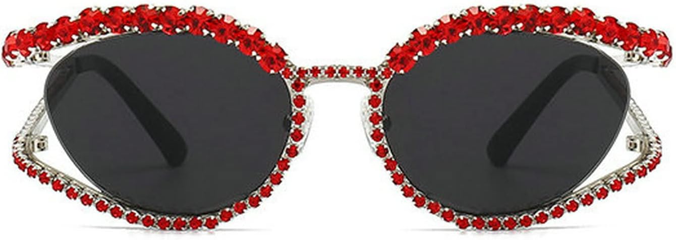 

COTIA Винтажные модные роскошные солнцезащитные очки «кошачий глаз» с блестящими бриллиантами для женщин и мужчин, в стиле 2000-х, с оправой из кристаллов и страз, фирменный дизайн. Солнцезащитные очки, Red