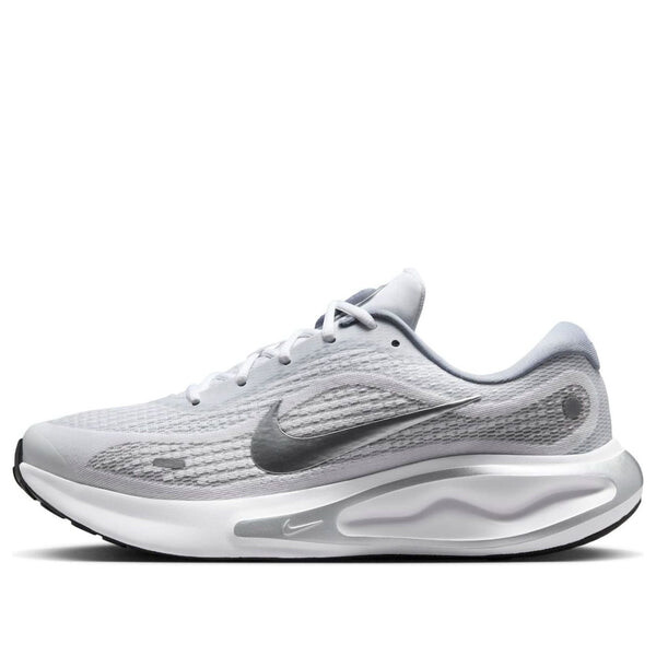 

Кроссовки journey run 'white black ashen slate metallic silver' Nike, белый