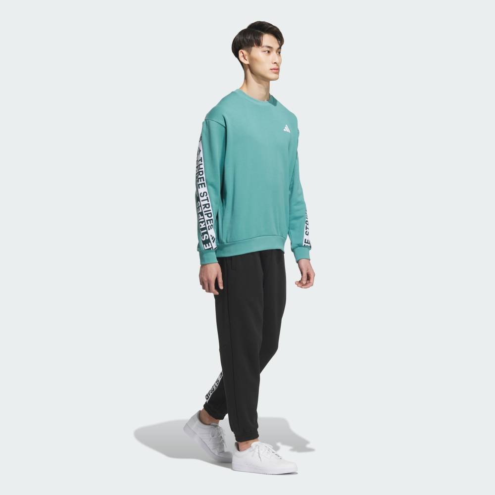 Толстовка Wording Pack свободного кроя из плотной французской махровой ткани Adidas, blue — фото 3