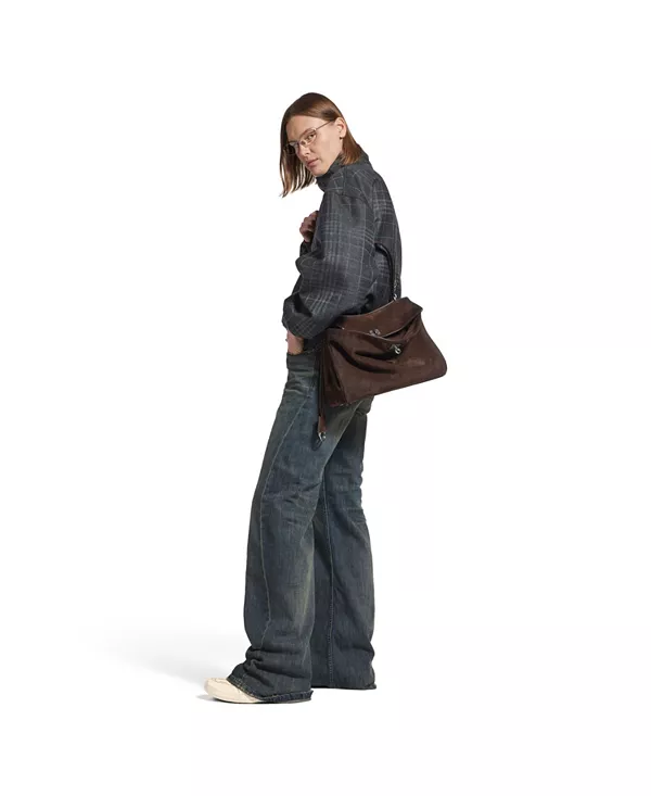 Сумка Rodeo среднего размера из замши. Balenciaga, коричневый — фото 4
