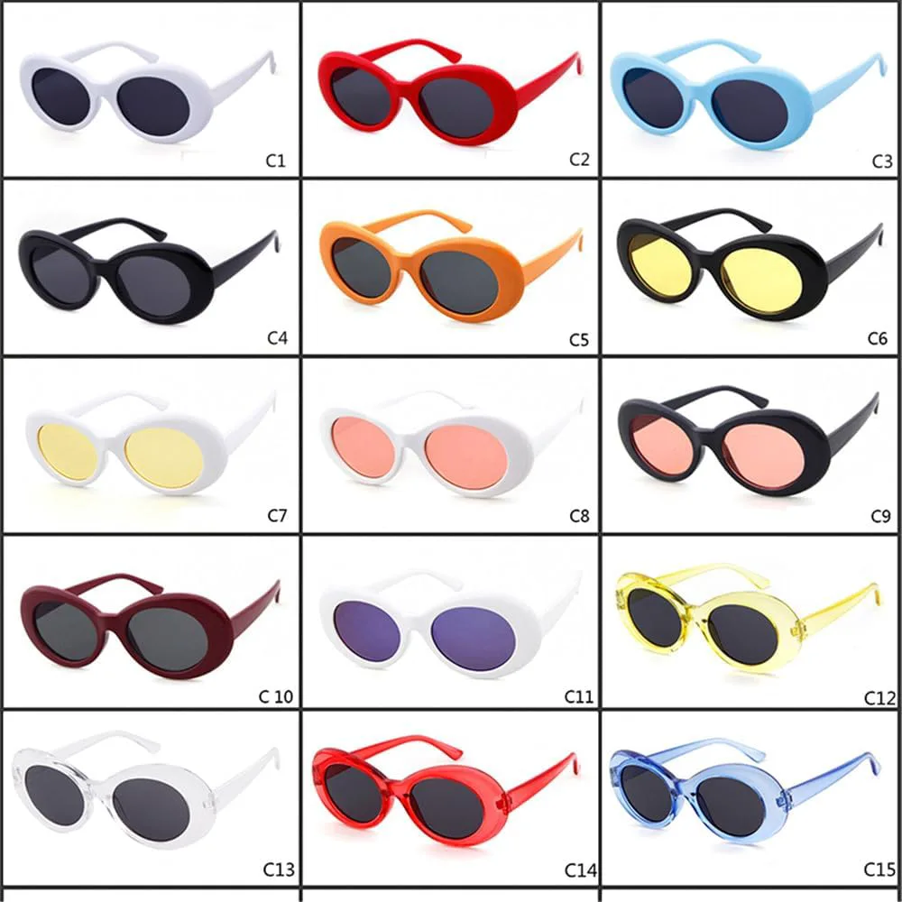 

Круглые солнцезащитные очки в стиле панк для женщин и мужчин с градиентными линзами UV400, для спорта, отдыха, бега и путешествий UYPTK, C15 Blue Transparent