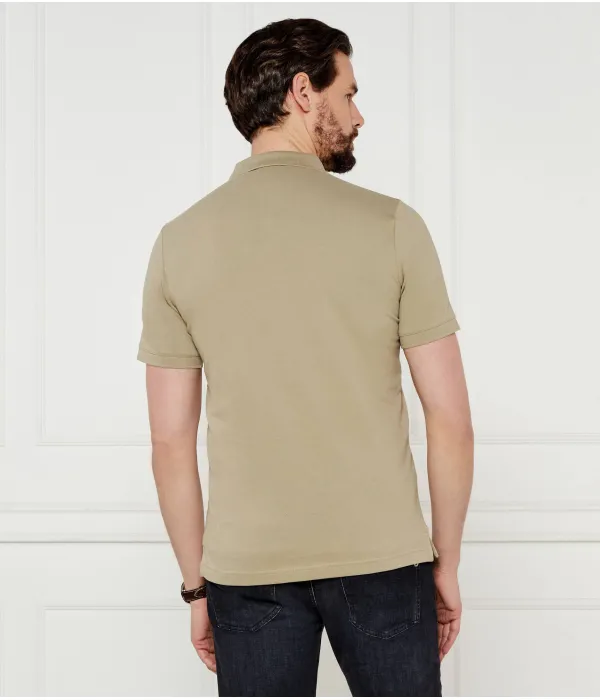 Футболка поло Slim fit Calvin Klein, бежевый — фото 3