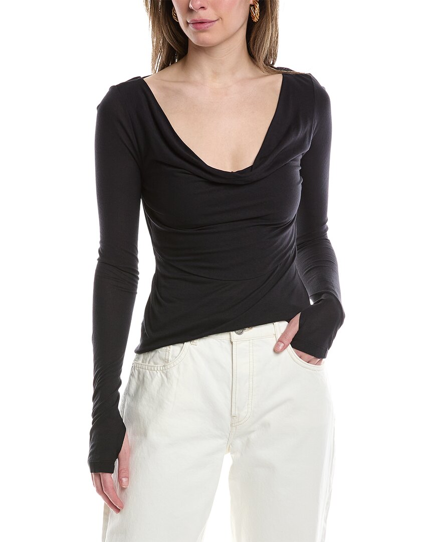 

Helmut Lang Scala Cowl Топ, черный