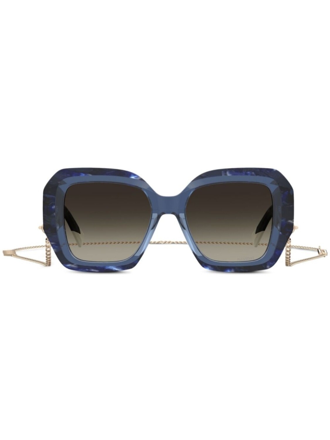 

MISSONI EYEWEAR солнцезащитные очки с цепочкой, синий