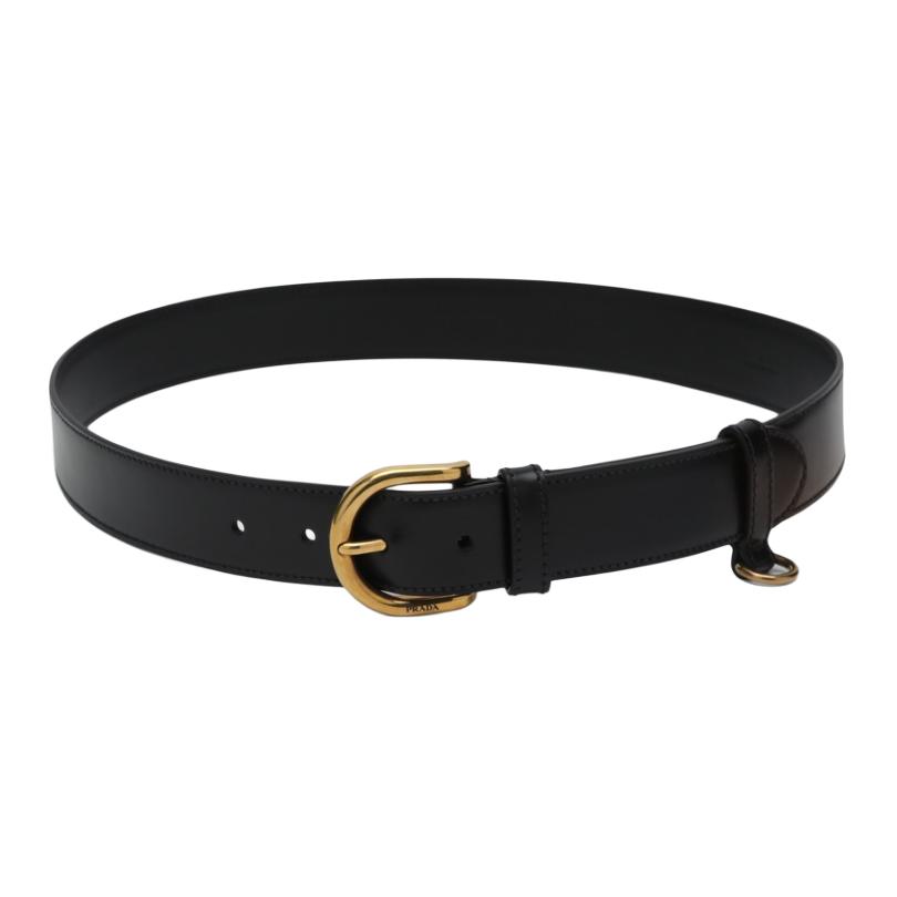 

PRADA Ремень с пряжкой с логотипом, Black