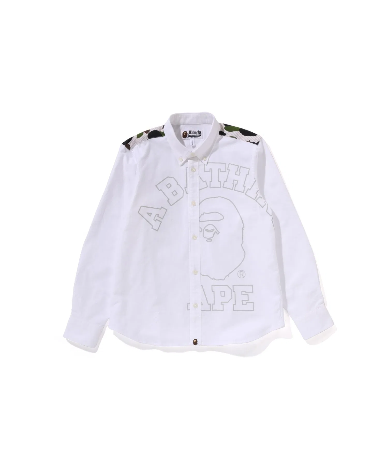 Детская рубашка A BATHING APE 1ST CAMO STRIPE OXFORD BD SHIRT