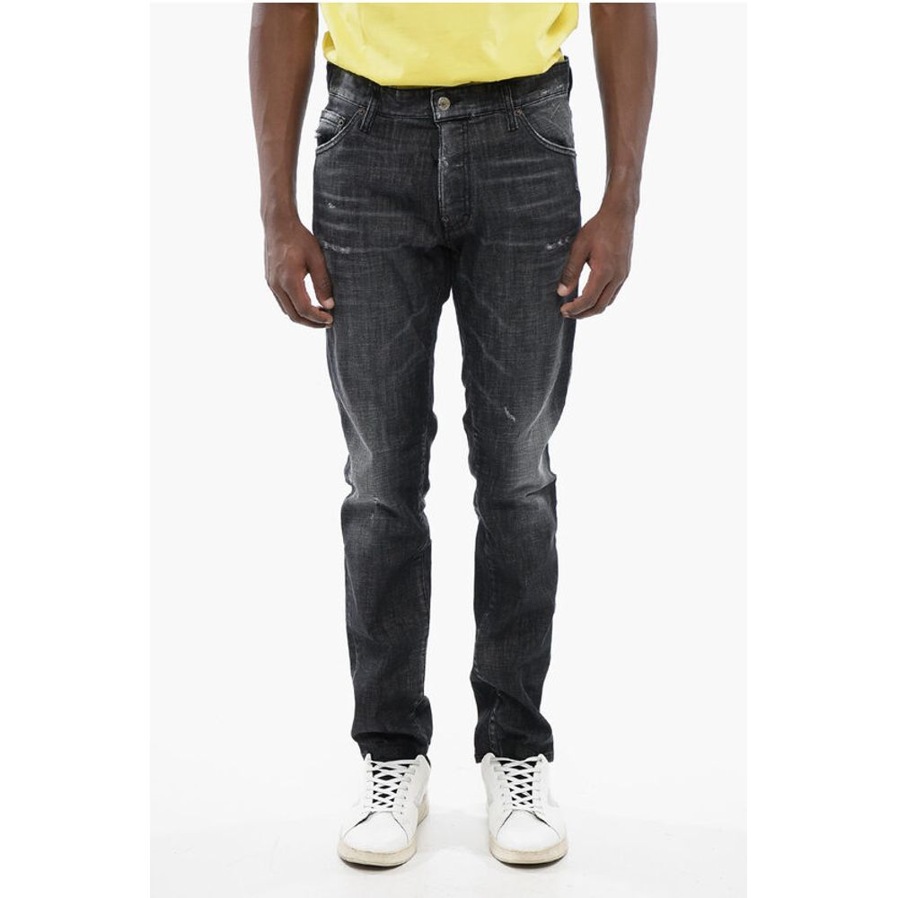 

Черные хлопковые джинсы Деним Dsquared2, Black