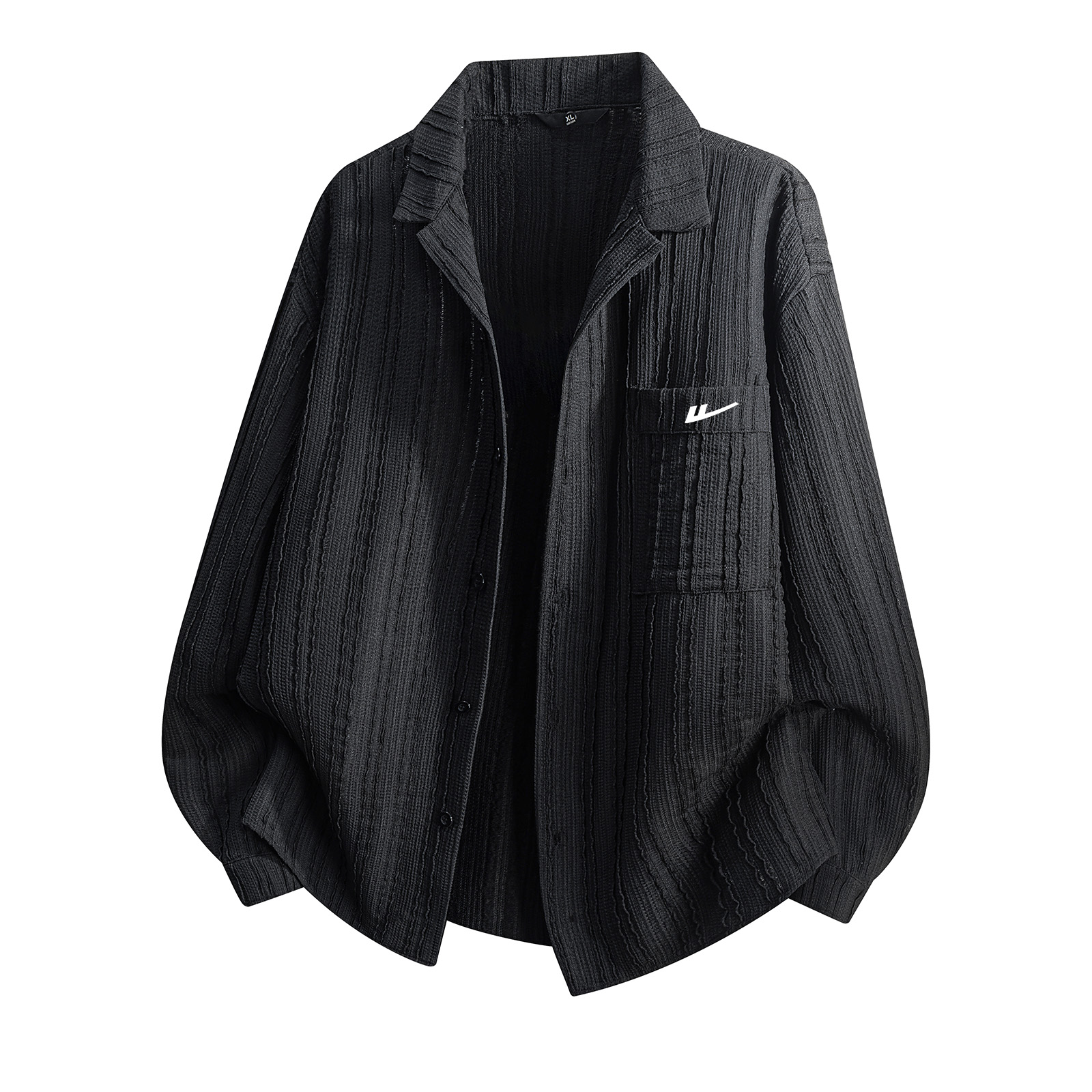 

Рубашка женская Lapel Moderate WARRIOR, черный[free diy brand merch]