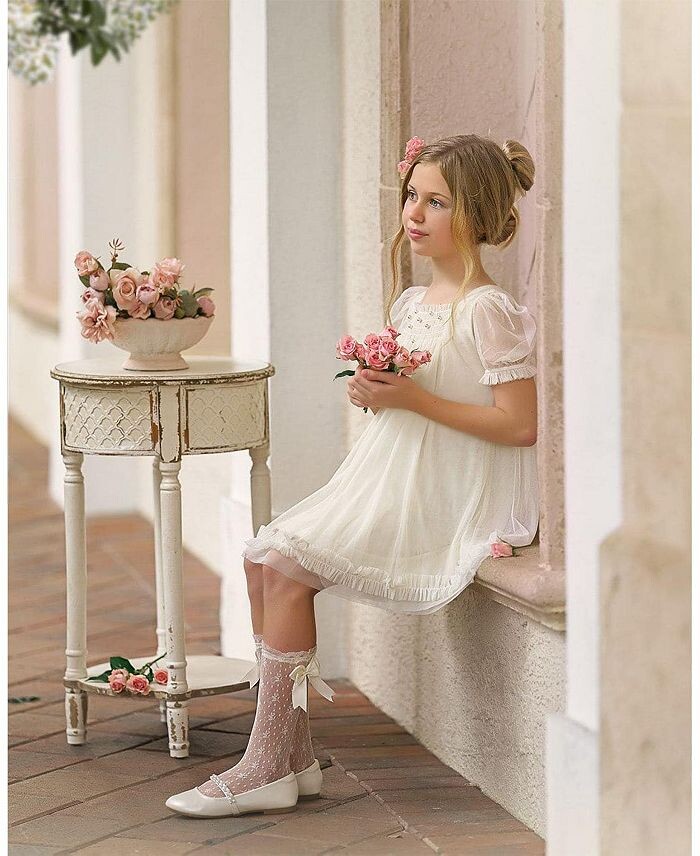 Платье из тюля Petite Maison Kids для девочек Bella Buttermilk – Baby, Little Kid, Big Kid, белый — фото 2