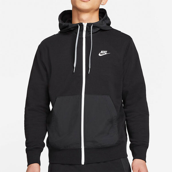 Куртка Nike MENS Sportswear French Terry Casual Sports Hooded Jacket Black, черный — фото 3