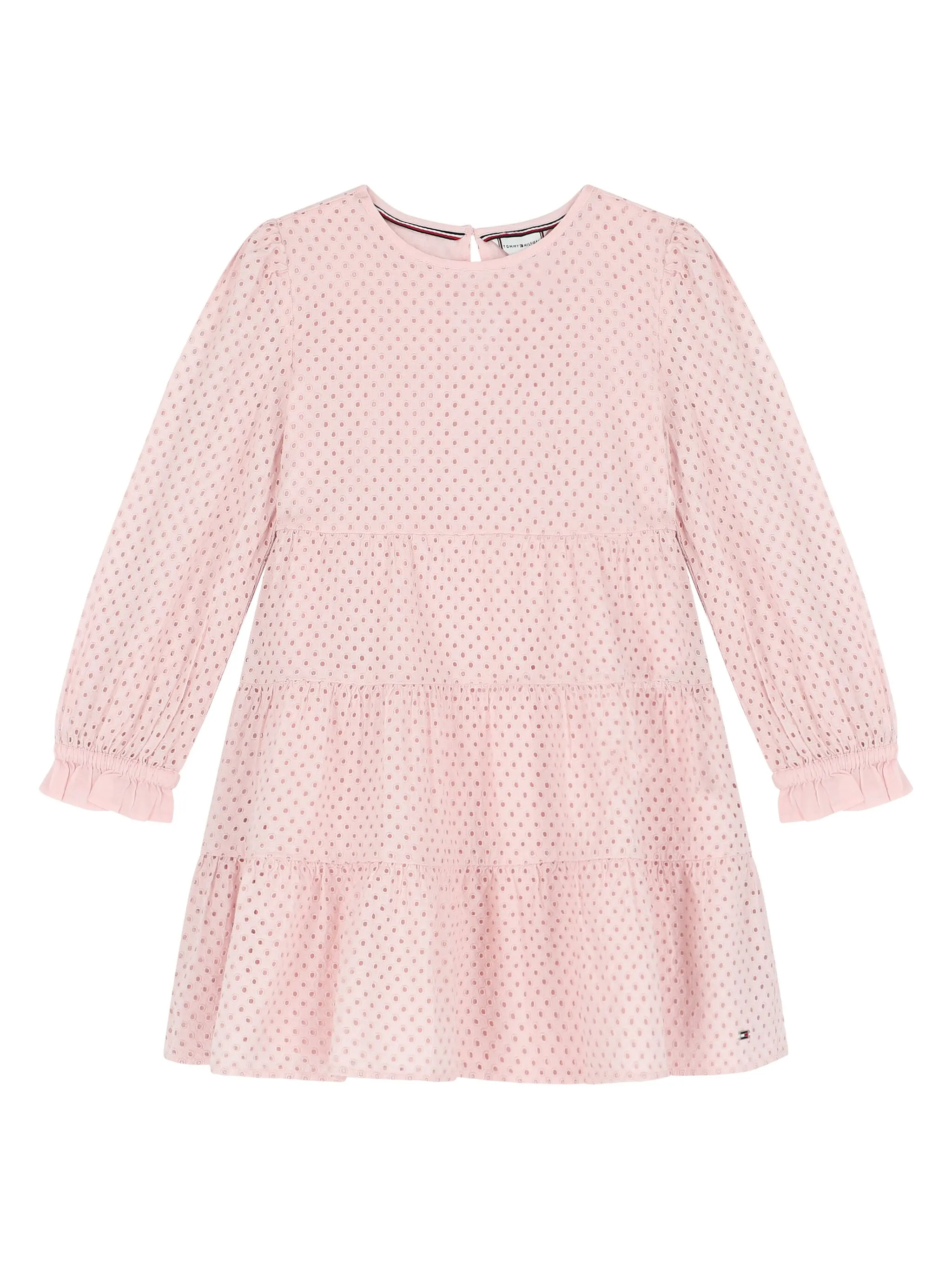 

Платье с английской вышивкой Tommy Hilfiger Junior, розовый