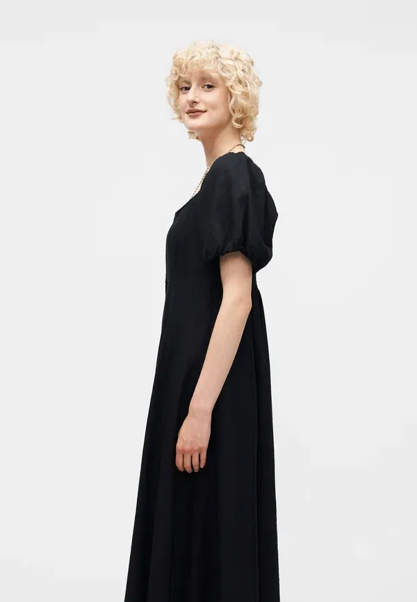 Платье-рубашка Gap, Button Front Day Dress, истинный черный — фото 4