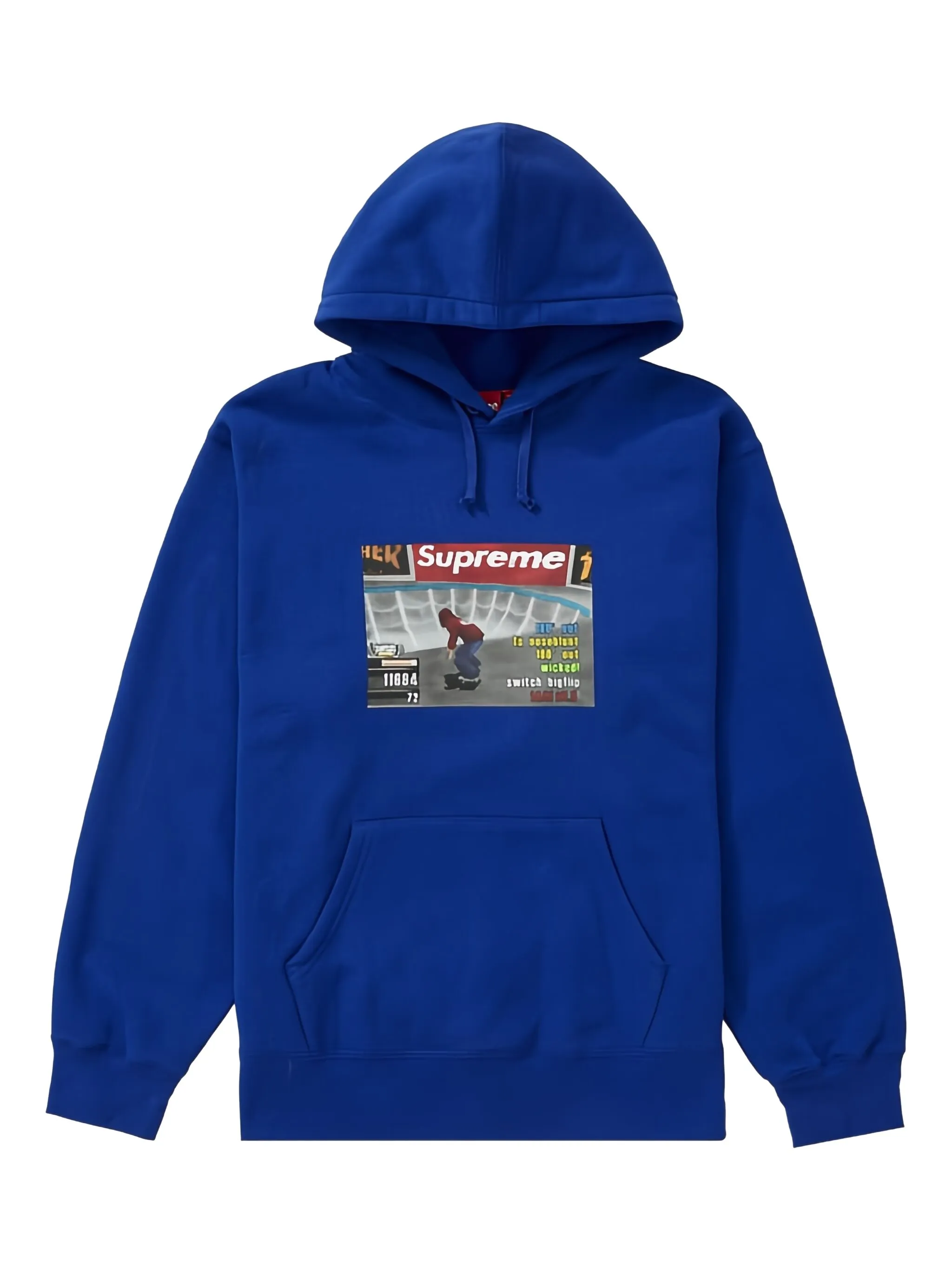Худи с графичным принтом из коллаборации с Thrasher Supreme, синий