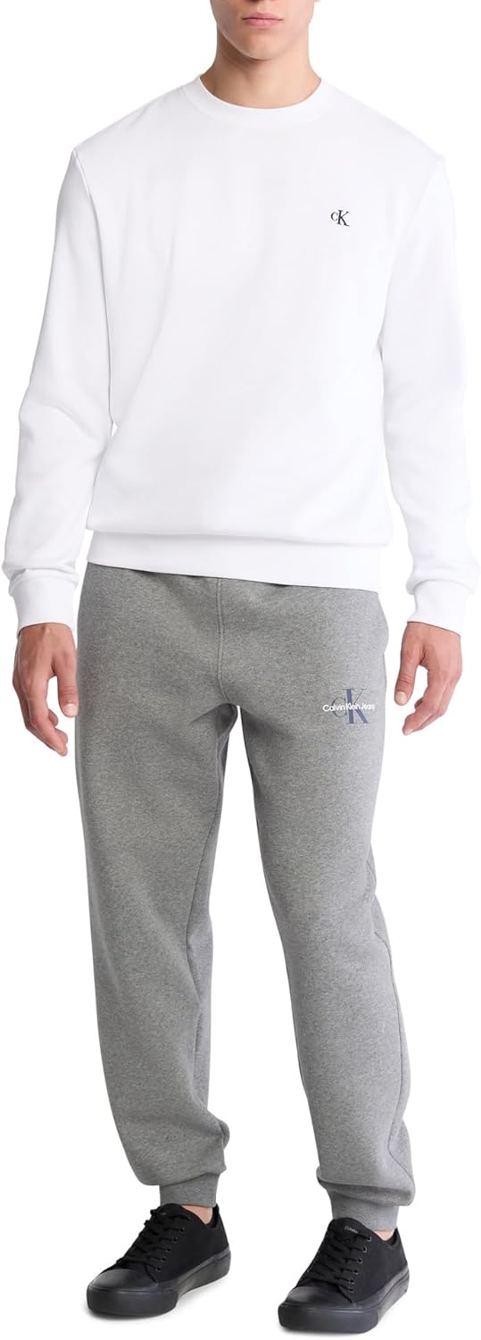 Мужской мягкий свитер для гольфа Calvin Klein Tour с круглым вырезом, Brilliant White — фото 4