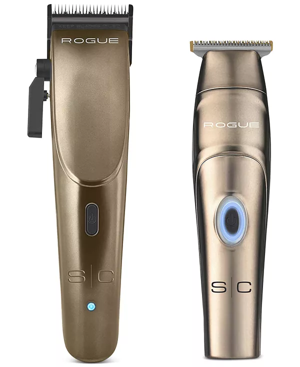 Набор Rogue Professional с беспроводной машинкой для стрижки и триммером на магнитном моторе 9 В — матовый оружейный металлик Stylecraft Professional, metallic gunmetal
