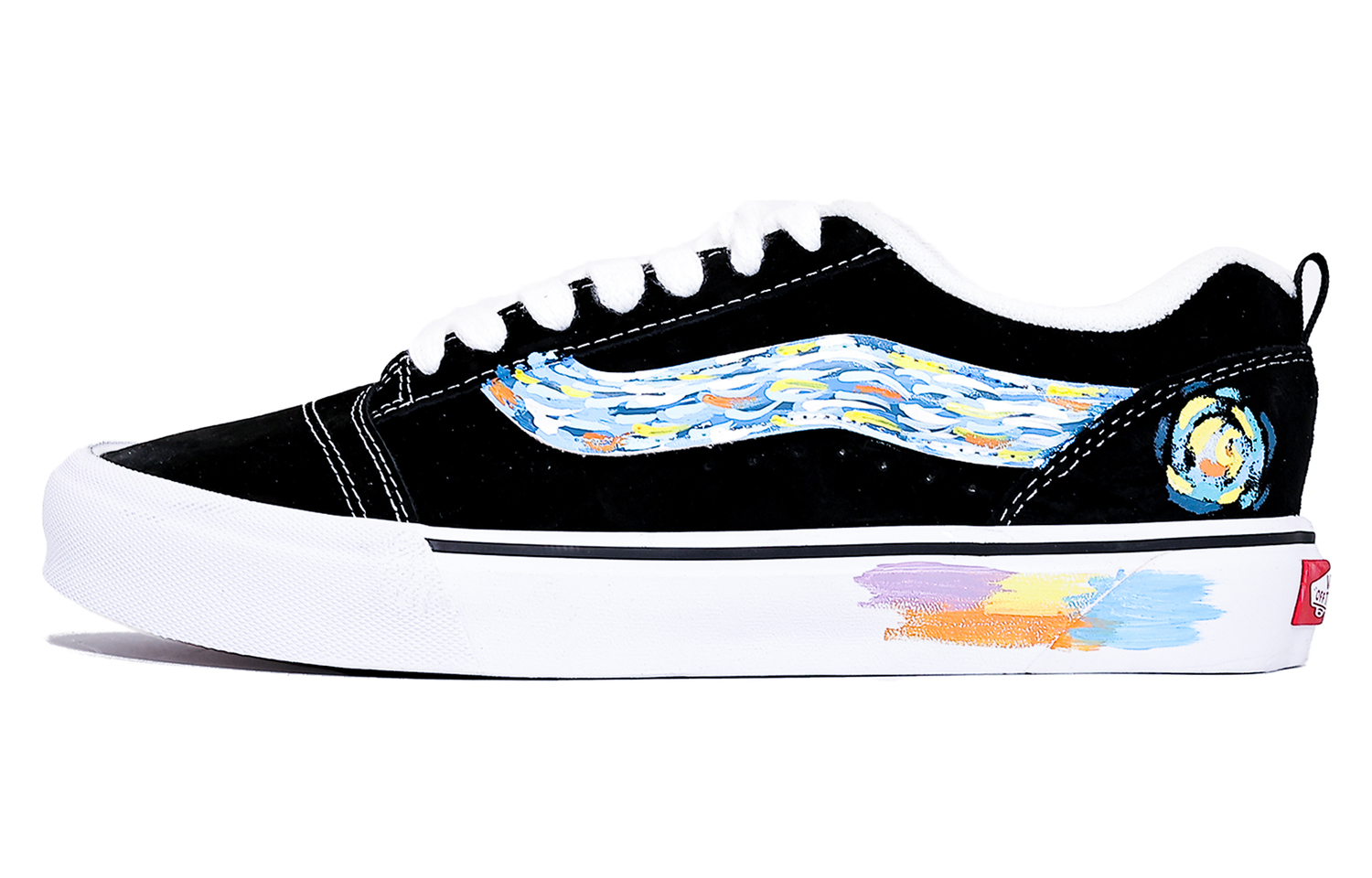 

Vans Knu Skool устойчивые к истиранию низкие кроссовки для скейтбординга унисекс черные мультиколор