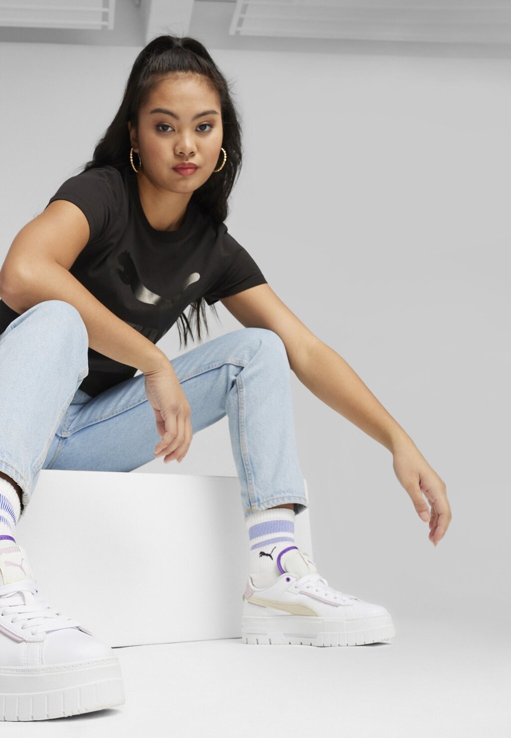

Низкие кроссовки Mayze Crashed Wns Puma, цвет white grape mist