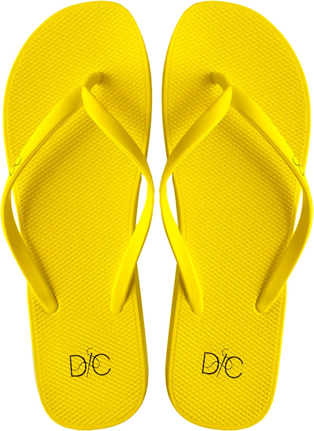 

Изысканные женские и девичьи мягкие удобные шлепанцы для пляжа, душа и повседневной носки - размеры 6, 7, 8 Divinely Crafted, желтый