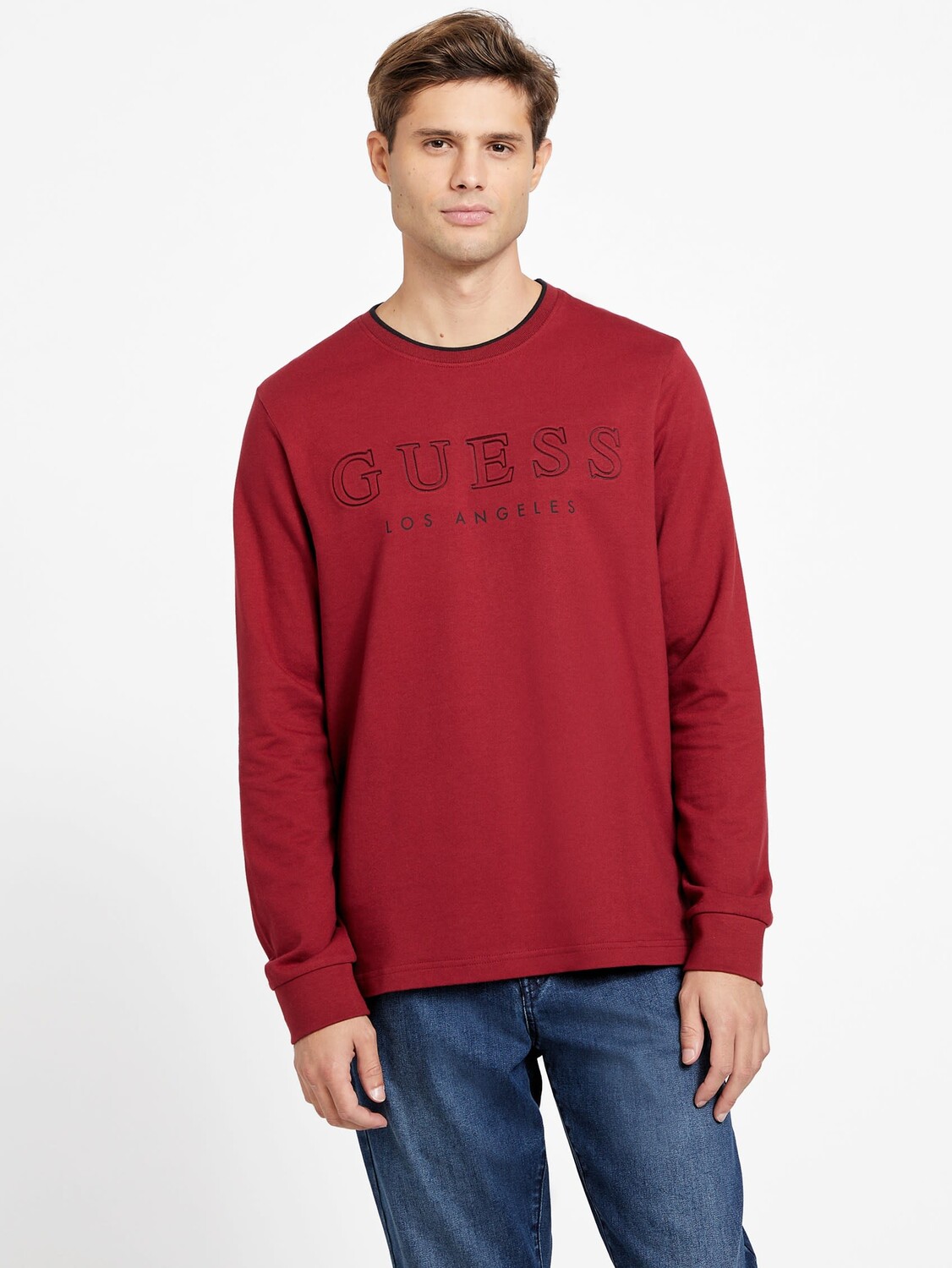 

Футболка с длинными рукавами и логотипом Kalico Guess Factory, цвет Beet Juice Red