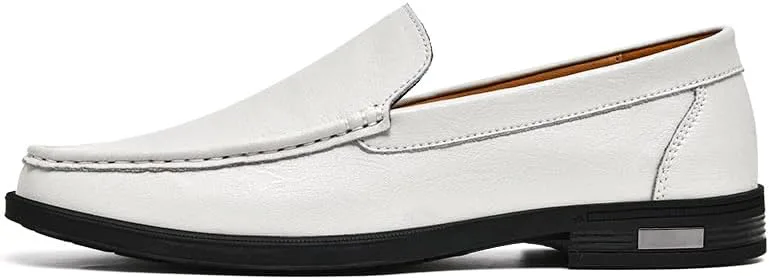 

Abnkarwin Мужские повседневные кожаные лоферы, туфли-лодочки без шнурков, синий, черный, белый, серый