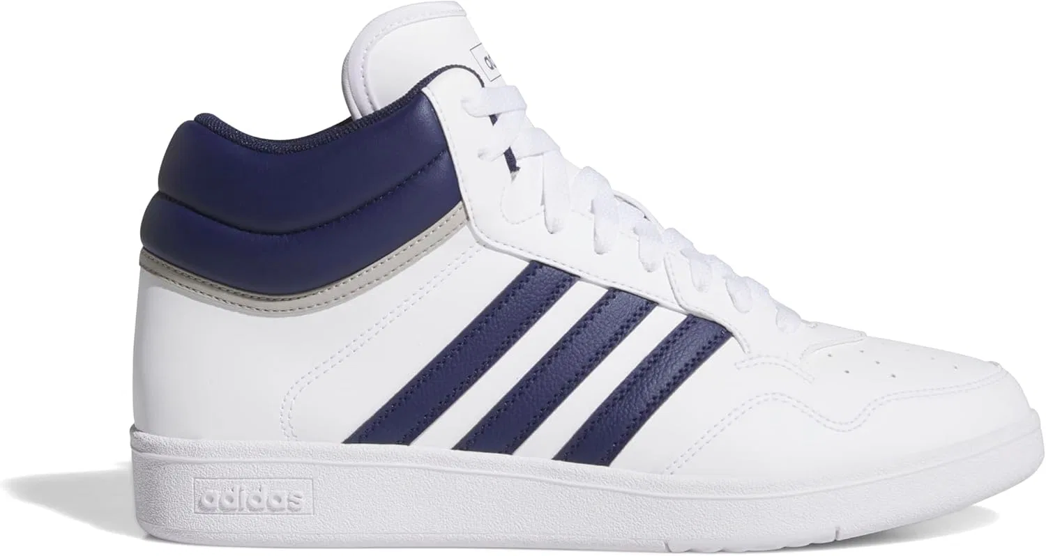 Кроссовки Adidas Unisex Hoops 4.0 Mid, Ftwr White Dark Blue Grey Two — фото 2
