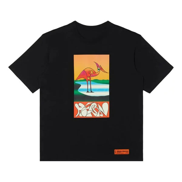 

Футболка ss22 abstract t-shirt 'black orange' Heron Preston, черный
