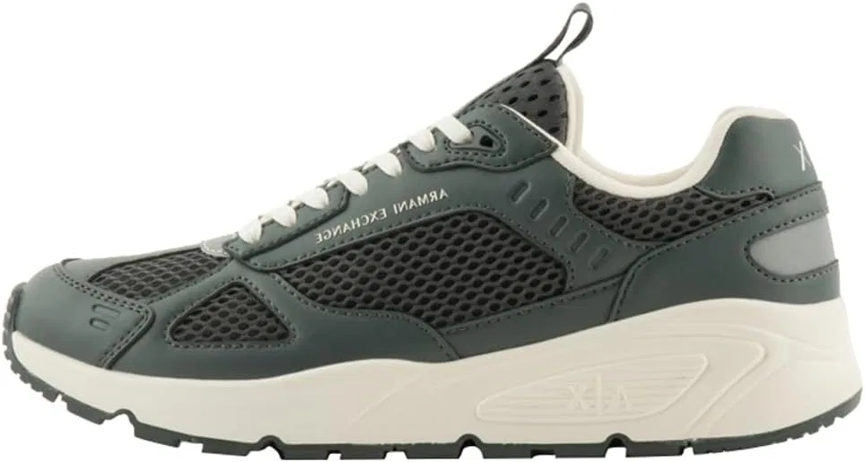 Мужские кроссовки Armani Exchange Bronx, с полиуретановыми вставками и белыми шнурками
