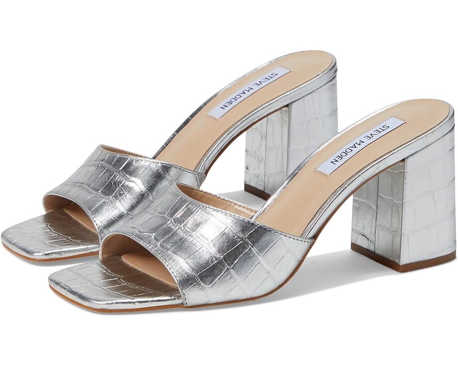 

Туфли Steve Madden Alaya Heeled Sandal, цвет Silver Croco