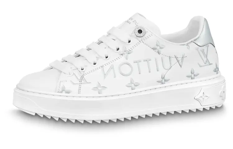 Кроссовки LOUIS VUITTON Time Out Sneakers 'White With Silver Monogram' Women's